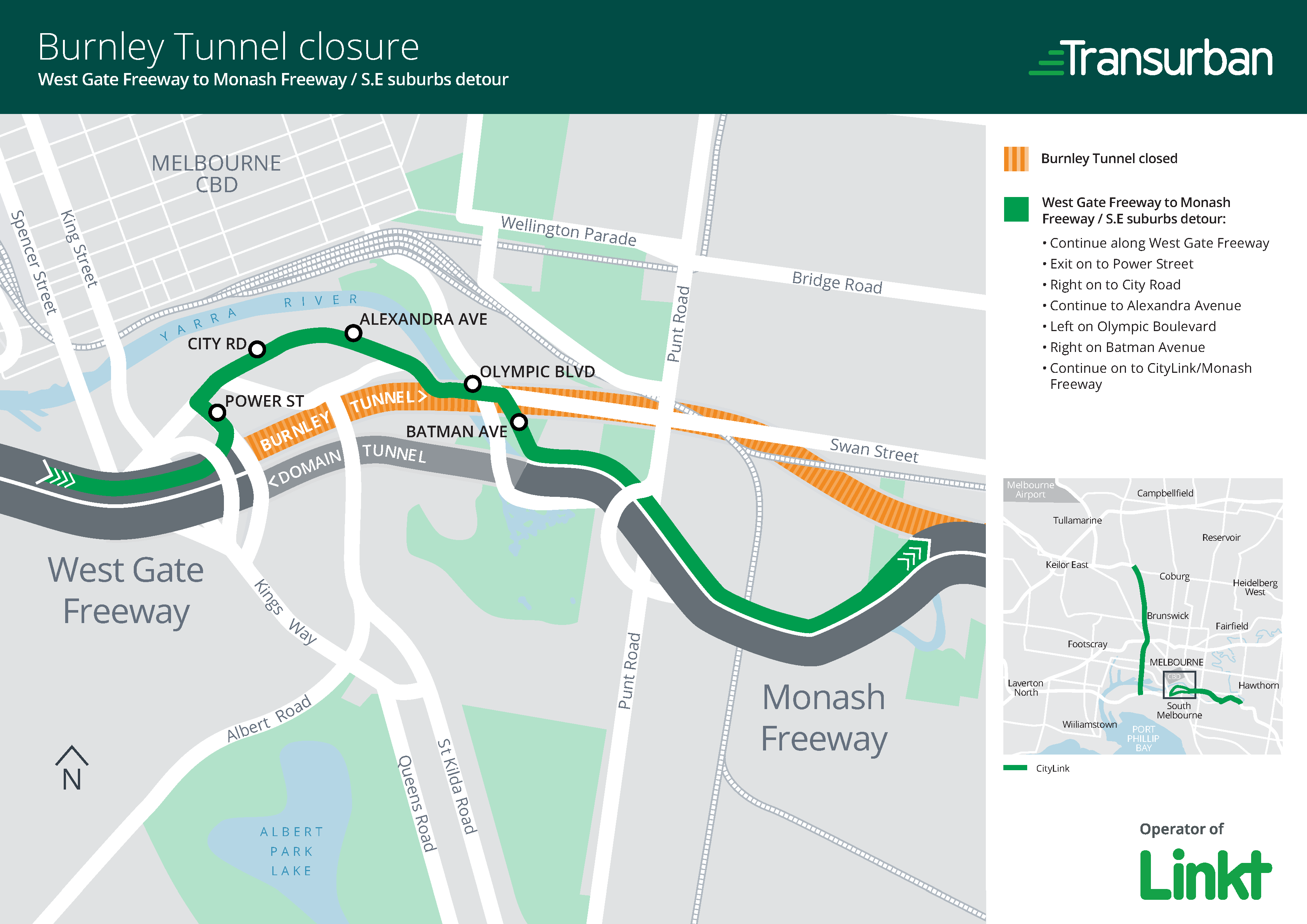 Melbourne traffic and alerts Linkt
